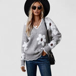 Belinha – Blommig blus med V-ringning