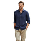 Camisa para hombre Kensington de lino ligero con corte relajado
