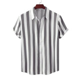 Camisa de rayas de algodón premium para Hombre – Negro