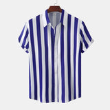 Camisa de rayas de algodón premium para Hombre – Negro