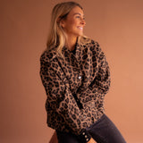 Rosalind | Leopardmönstrad jacka med knappar