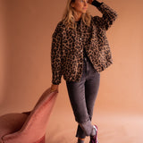 Rosalind | Leopardmönstrad jacka med knappar
