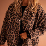 Rosalind | Leopardmönstrad jacka med knappar
