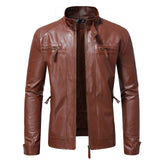 Chaqueta de Cuero Masculina Elegante