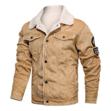 Chaqueta de Cuero Elegante y Cálida con Forro de Fleece