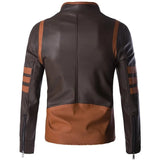 Chaqueta de Cuero Rayada Elegante