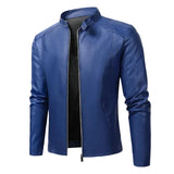 Chaqueta de Moto de Cuero para Hombre Elegante