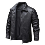 Chaqueta de Cuero Elegante y Cortaviento
