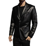 Chaqueta de Cuero Casual para Negocios