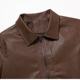 Chaqueta de Moto de Cuero Vintage