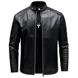 Chaqueta de Cuero Biker para Hombre Elegante