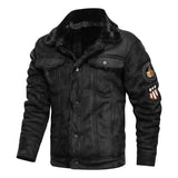 Chaqueta de Cuero Fleece Elegante y Cálida
