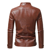 Chaqueta de Cuero Masculina Elegante