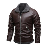 Chaqueta de Cuero Elegante con Forro de Forro Polar