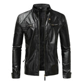 Chaqueta de Cuero Masculina Elegante