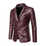 Chaqueta de Cuero Casual para Negocios