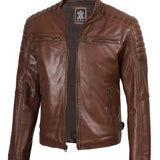 Chaqueta de Cuero Viktor Brun Cafe Racer