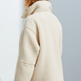 Elsie | Teddyjacka i fleece med dragkedja