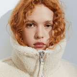 Elsie | Teddyjacka i fleece med dragkedja