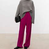 Beatrice | Kabelstickad polotröja med rullad krage