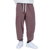 Shao - Pantalones harem de algodón cómodos