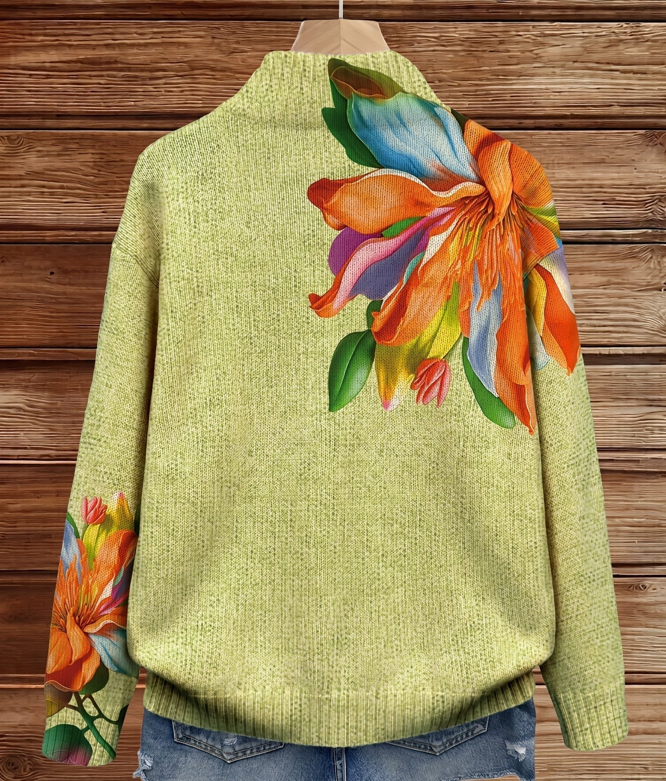 Sidonie – Cardigan med tropiska liljor – bild 2