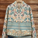 Sybilla™ – Cardigan med botanisk bård i vintagestil – bild 2