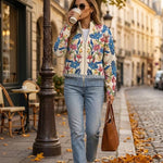 Tabitha – Blommig cardigan med dragkedja – bild 2
