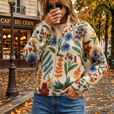 Heike™ | Cardigan med Folklore-blommor