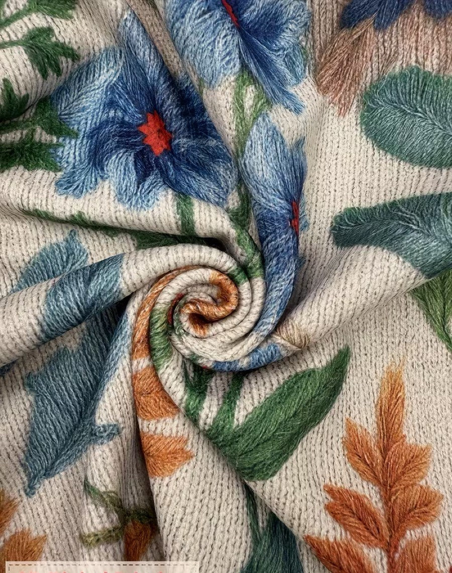 Tabitha – Blommig cardigan med dragkedja – bild 4